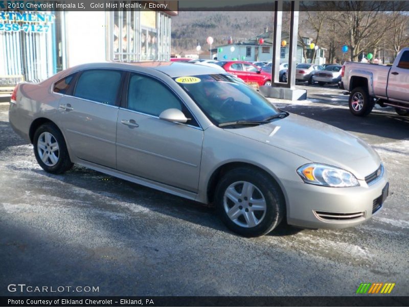 Gold Mist Metallic / Ebony 2010 Chevrolet Impala LS