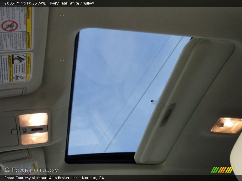 Ivory Pearl White / Willow 2005 Infiniti FX 35 AWD