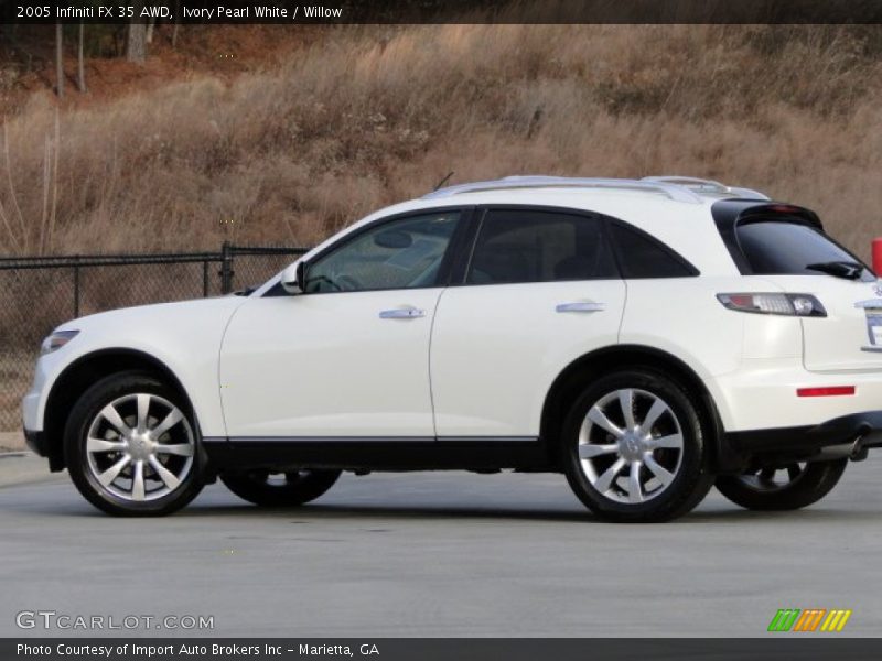 Ivory Pearl White / Willow 2005 Infiniti FX 35 AWD