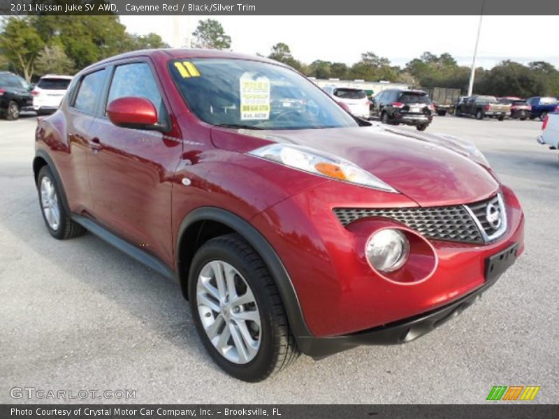 Cayenne Red / Black/Silver Trim 2011 Nissan Juke SV AWD