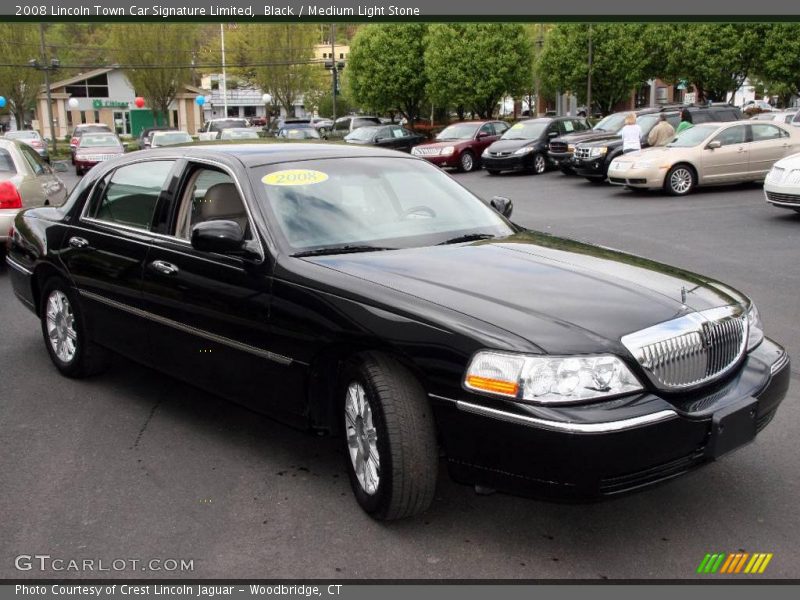 Black / Medium Light Stone 2008 Lincoln Town Car Signature Limited
