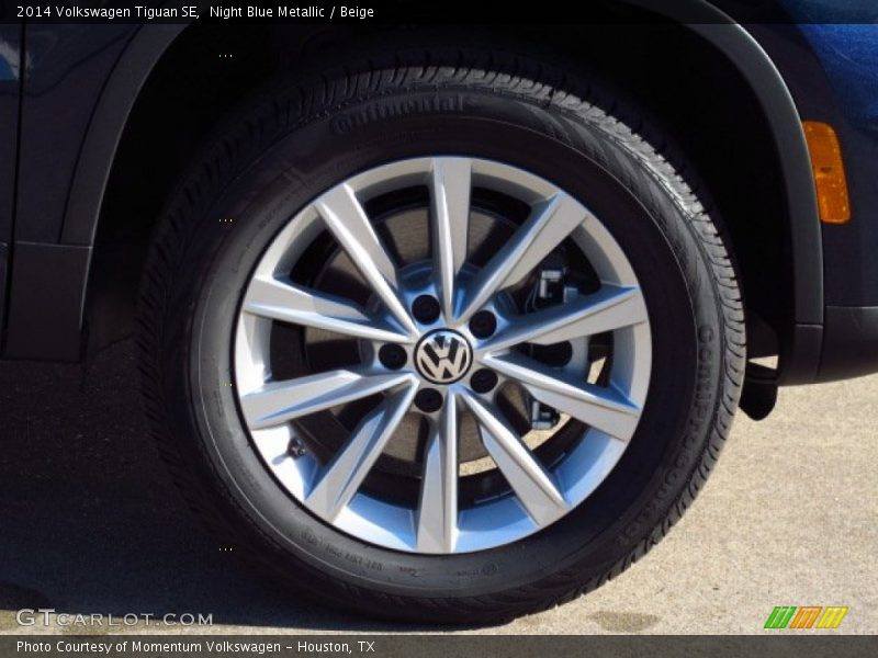 Night Blue Metallic / Beige 2014 Volkswagen Tiguan SE