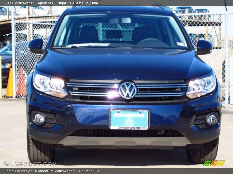 Night Blue Metallic / Black 2014 Volkswagen Tiguan SEL