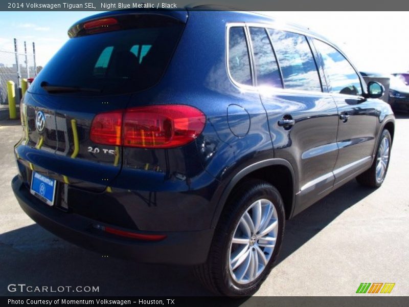 Night Blue Metallic / Black 2014 Volkswagen Tiguan SEL