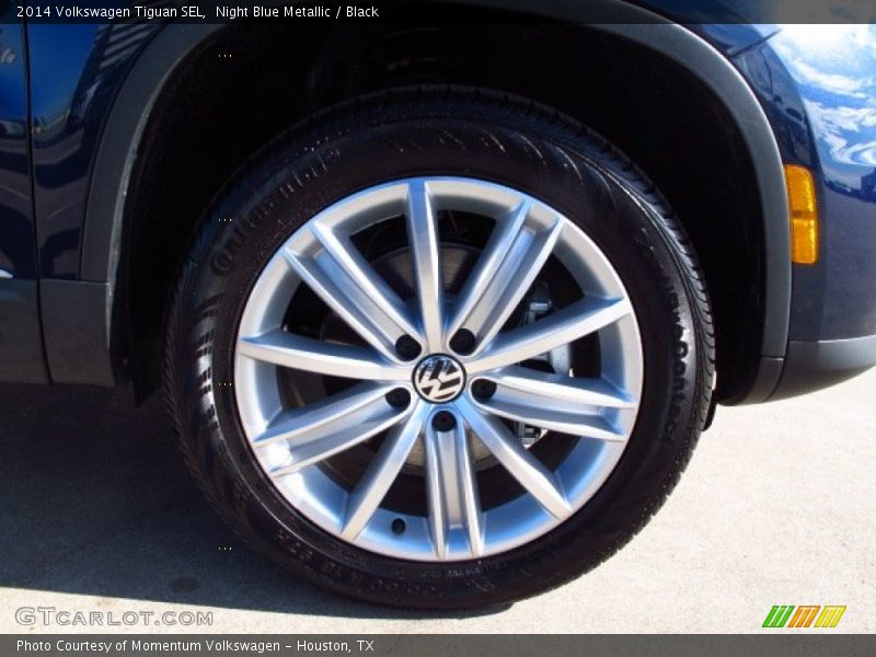 Night Blue Metallic / Black 2014 Volkswagen Tiguan SEL