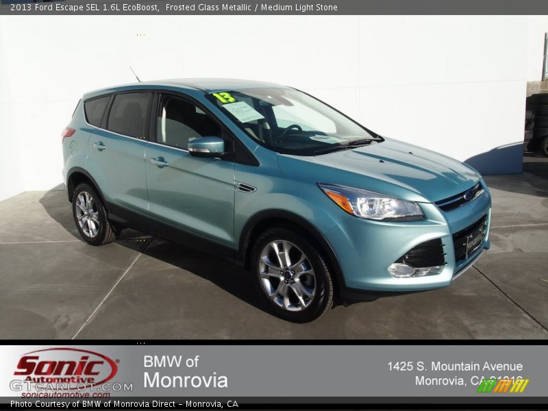 Frosted Glass Metallic / Medium Light Stone 2013 Ford Escape SEL 1.6L EcoBoost