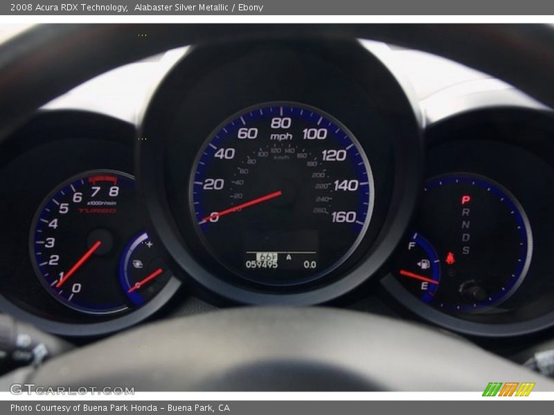 Alabaster Silver Metallic / Ebony 2008 Acura RDX Technology