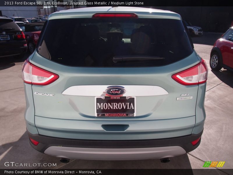 Frosted Glass Metallic / Medium Light Stone 2013 Ford Escape SEL 1.6L EcoBoost