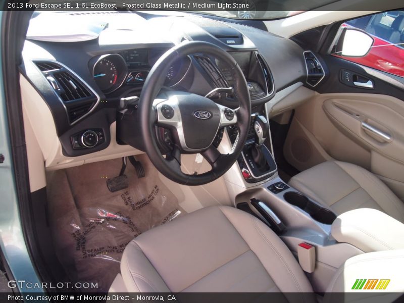 Frosted Glass Metallic / Medium Light Stone 2013 Ford Escape SEL 1.6L EcoBoost