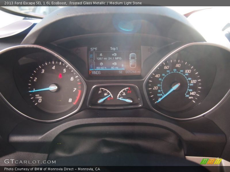 Frosted Glass Metallic / Medium Light Stone 2013 Ford Escape SEL 1.6L EcoBoost
