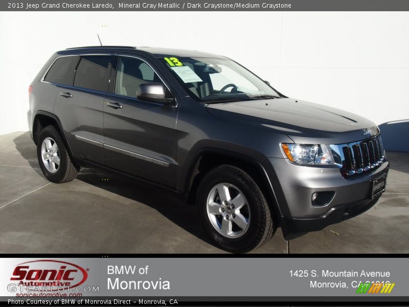 Mineral Gray Metallic / Dark Graystone/Medium Graystone 2013 Jeep Grand Cherokee Laredo