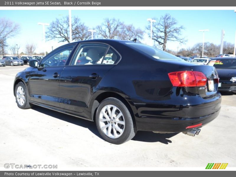 Black / Cornsilk Beige 2011 Volkswagen Jetta SE Sedan