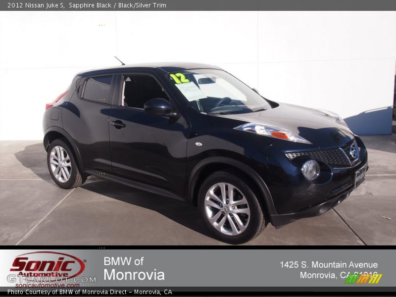 Sapphire Black / Black/Silver Trim 2012 Nissan Juke S