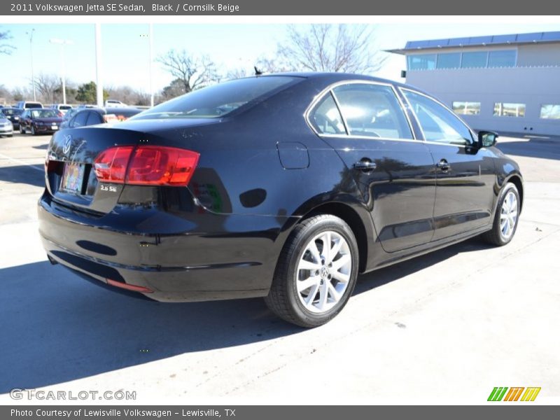 Black / Cornsilk Beige 2011 Volkswagen Jetta SE Sedan