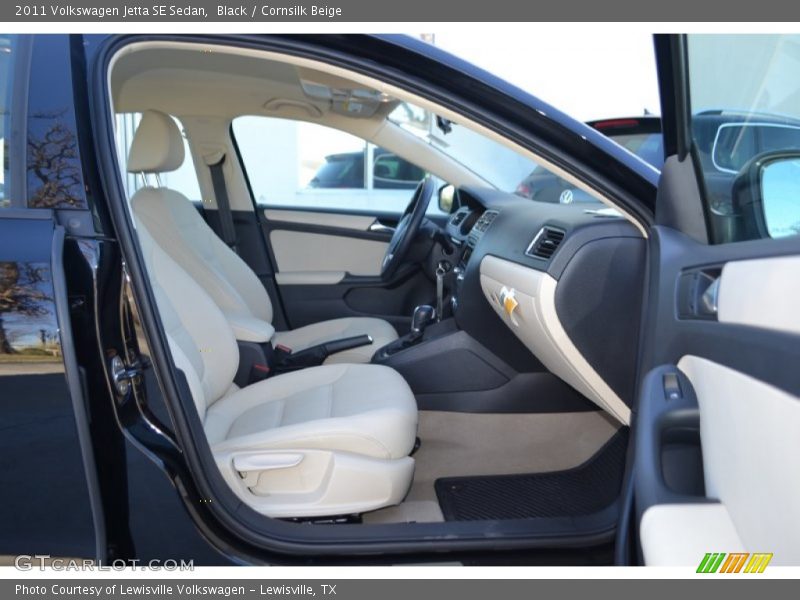 Black / Cornsilk Beige 2011 Volkswagen Jetta SE Sedan