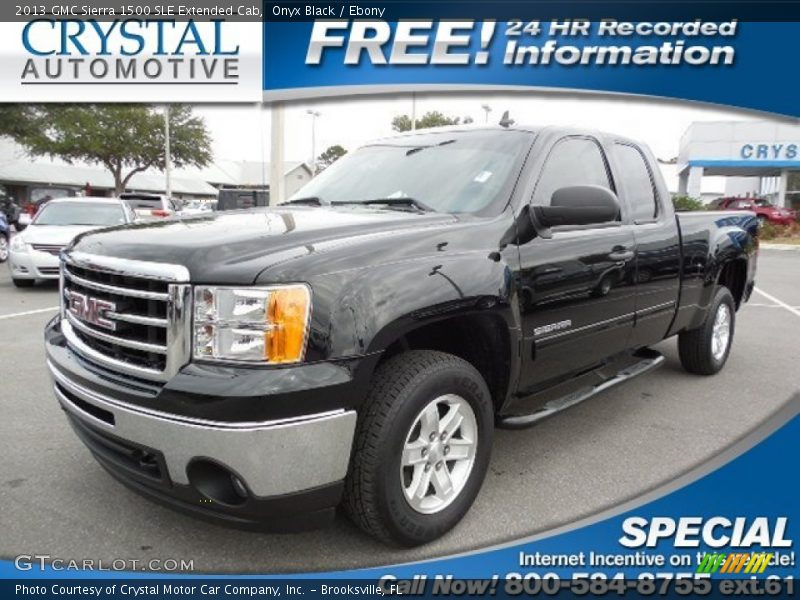 Onyx Black / Ebony 2013 GMC Sierra 1500 SLE Extended Cab