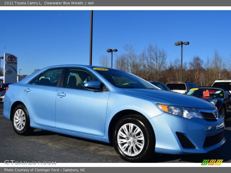 Clearwater Blue Metallic / Ash 2012 Toyota Camry L