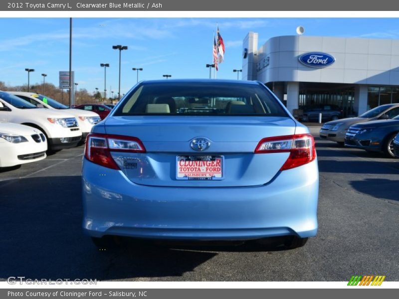 Clearwater Blue Metallic / Ash 2012 Toyota Camry L