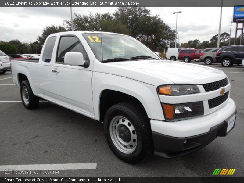 Summit White / Ebony 2012 Chevrolet Colorado Work Truck Extended Cab
