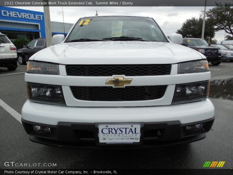 Summit White / Ebony 2012 Chevrolet Colorado Work Truck Extended Cab