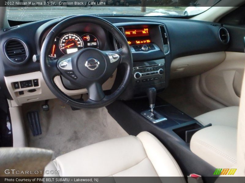 Crimson Black / Cafe Latte 2012 Nissan Maxima 3.5 SV