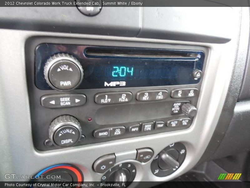 Controls of 2012 Colorado Work Truck Extended Cab