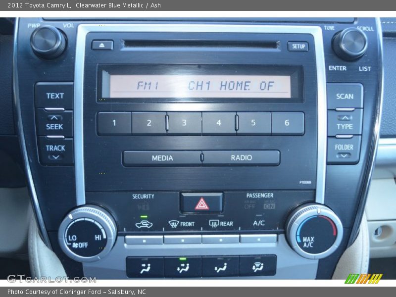 Clearwater Blue Metallic / Ash 2012 Toyota Camry L
