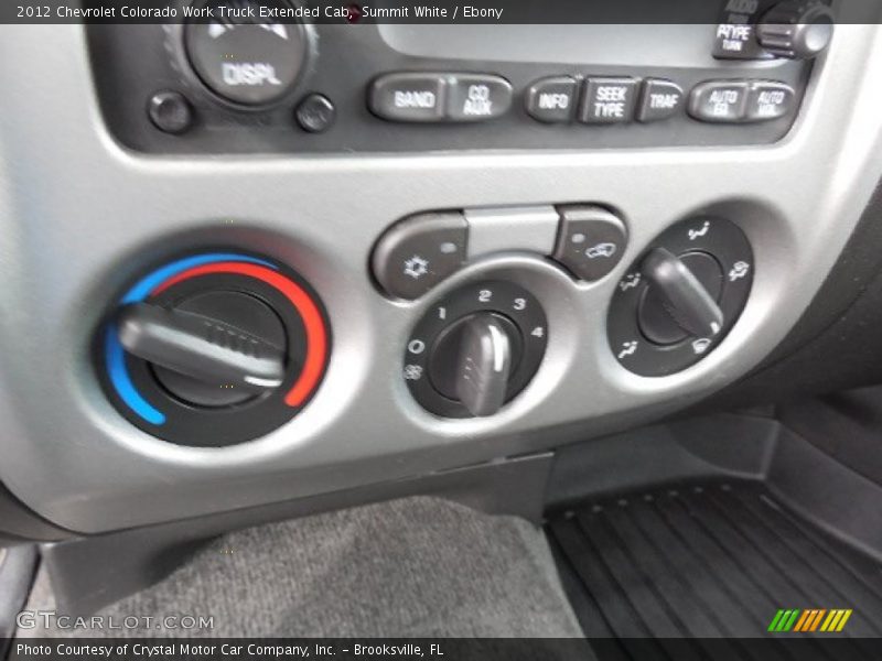 Controls of 2012 Colorado Work Truck Extended Cab