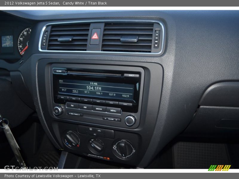 Candy White / Titan Black 2012 Volkswagen Jetta S Sedan