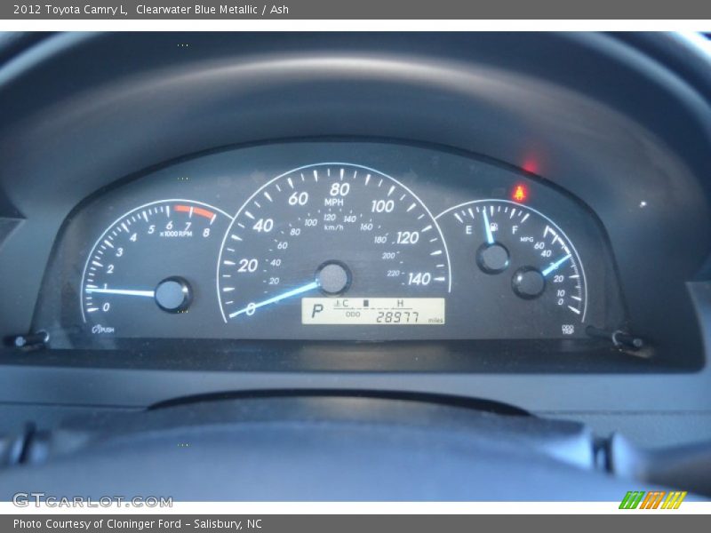 Clearwater Blue Metallic / Ash 2012 Toyota Camry L