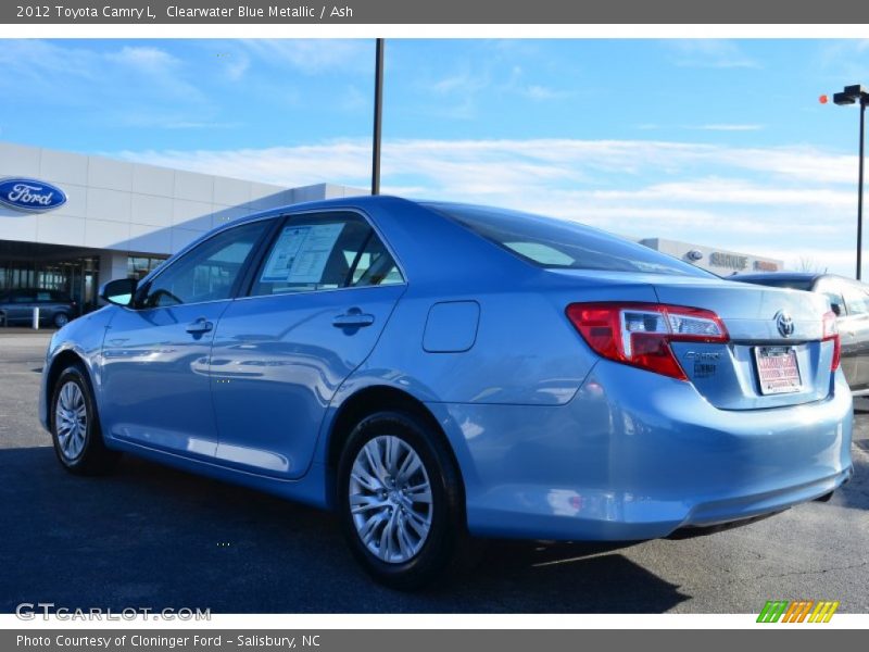Clearwater Blue Metallic / Ash 2012 Toyota Camry L