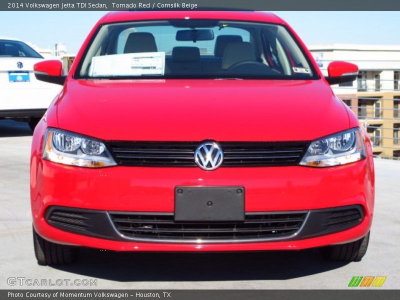 Tornado Red / Cornsilk Beige 2014 Volkswagen Jetta TDI Sedan