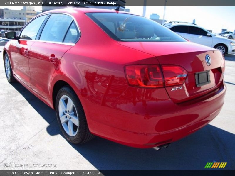 Tornado Red / Cornsilk Beige 2014 Volkswagen Jetta TDI Sedan