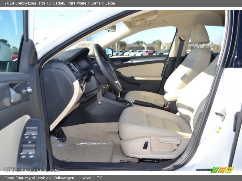 Pure White / Cornsilk Beige 2014 Volkswagen Jetta TDI Sedan