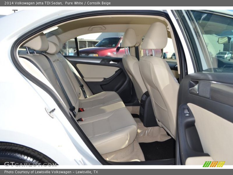 Pure White / Cornsilk Beige 2014 Volkswagen Jetta TDI Sedan