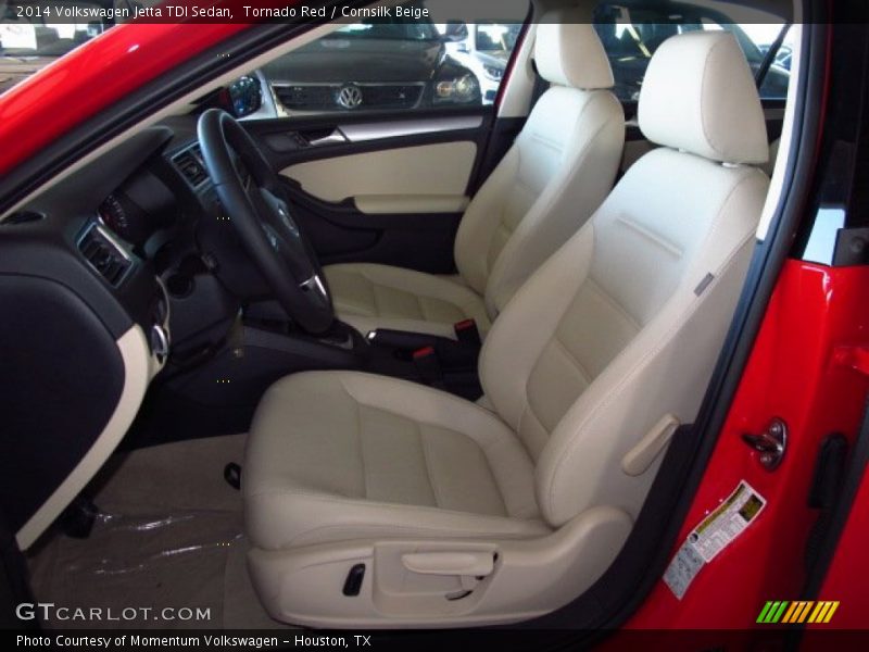 Tornado Red / Cornsilk Beige 2014 Volkswagen Jetta TDI Sedan