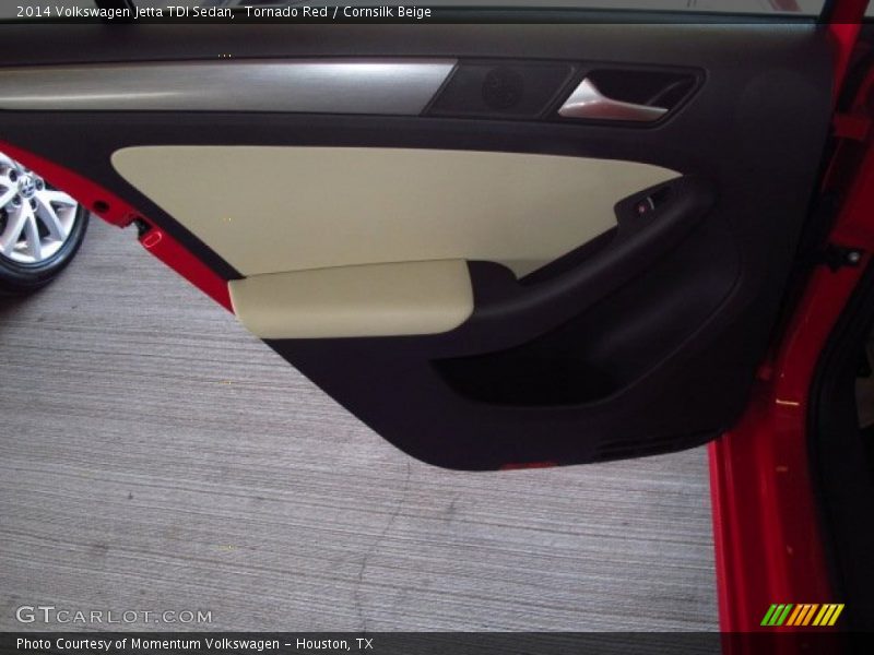 Tornado Red / Cornsilk Beige 2014 Volkswagen Jetta TDI Sedan