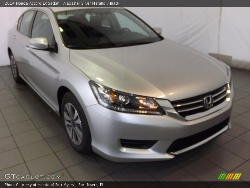 Alabaster Silver Metallic / Black 2014 Honda Accord LX Sedan