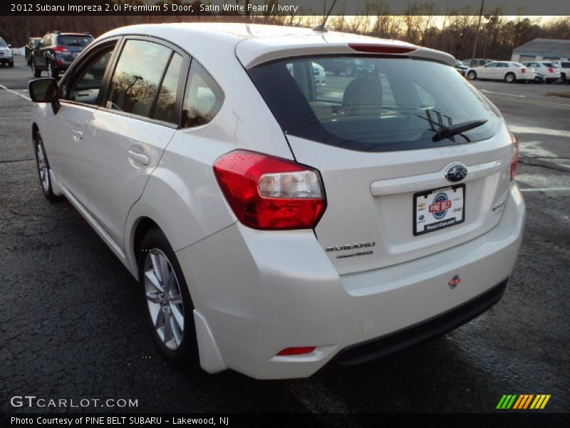 Satin White Pearl / Ivory 2012 Subaru Impreza 2.0i Premium 5 Door