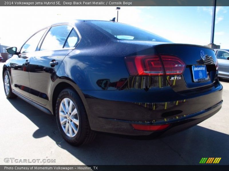 Deep Black Pearl Metallic / Cornsilk Beige 2014 Volkswagen Jetta Hybrid SE