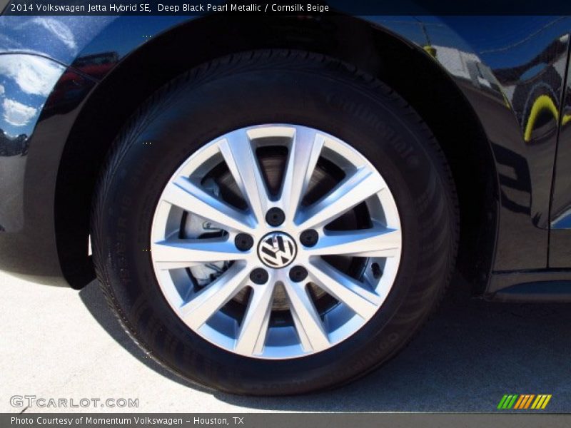 Deep Black Pearl Metallic / Cornsilk Beige 2014 Volkswagen Jetta Hybrid SE