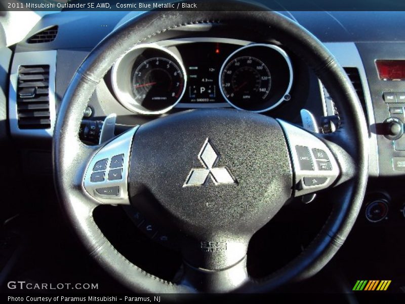 Cosmic Blue Metallic / Black 2011 Mitsubishi Outlander SE AWD