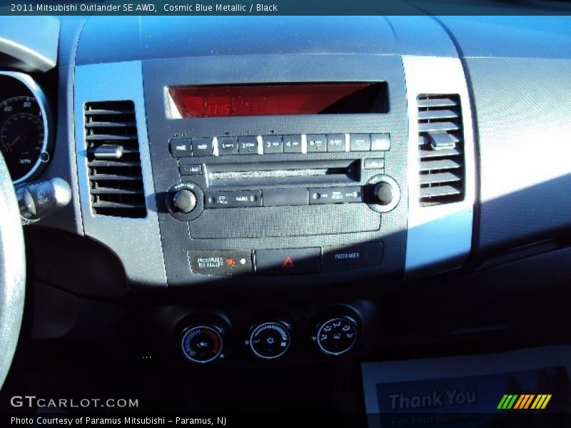 Cosmic Blue Metallic / Black 2011 Mitsubishi Outlander SE AWD
