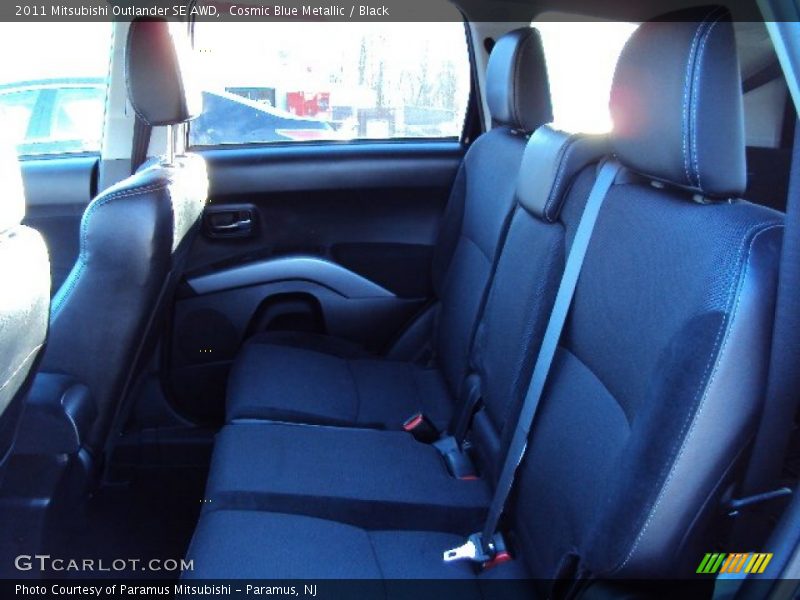 Cosmic Blue Metallic / Black 2011 Mitsubishi Outlander SE AWD