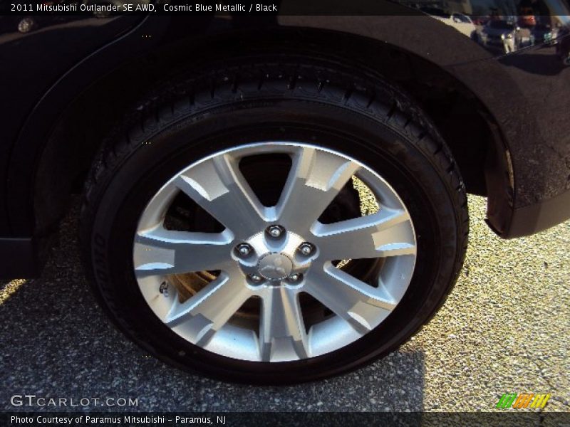 Cosmic Blue Metallic / Black 2011 Mitsubishi Outlander SE AWD