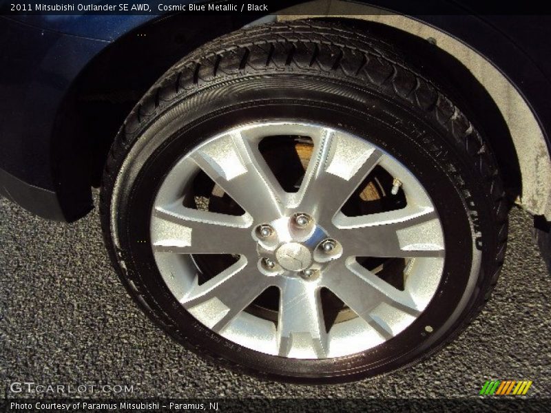 Cosmic Blue Metallic / Black 2011 Mitsubishi Outlander SE AWD