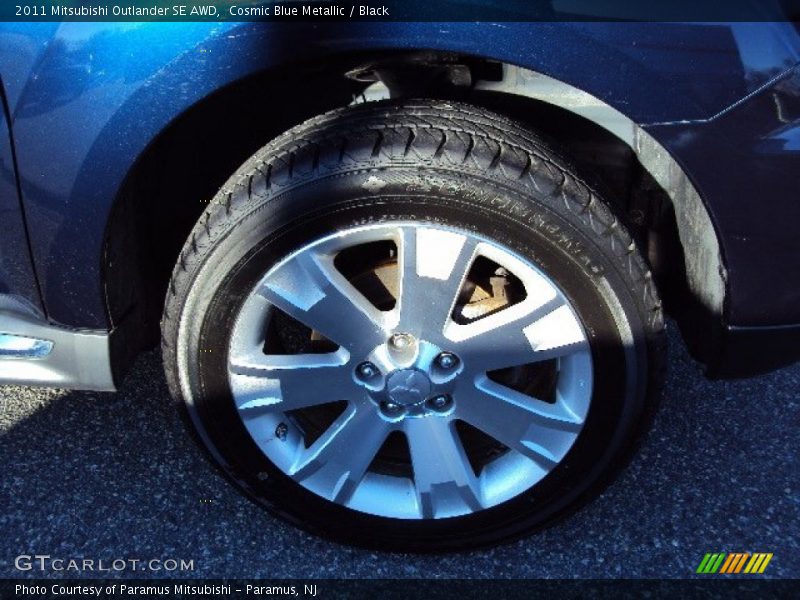 Cosmic Blue Metallic / Black 2011 Mitsubishi Outlander SE AWD