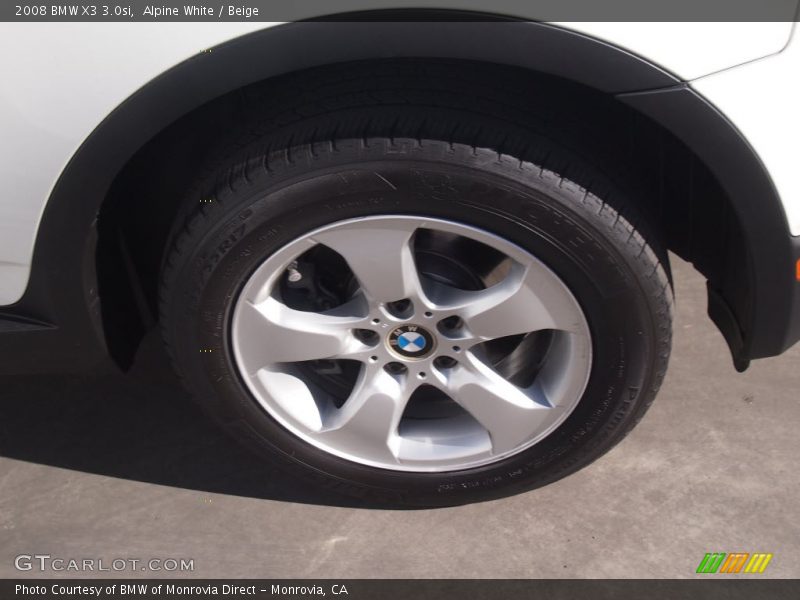 Alpine White / Beige 2008 BMW X3 3.0si