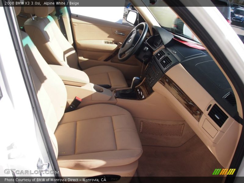 Alpine White / Beige 2008 BMW X3 3.0si