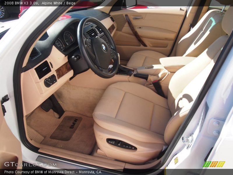 Alpine White / Beige 2008 BMW X3 3.0si